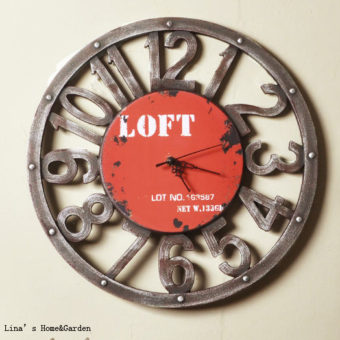 horloge style industriel bois
