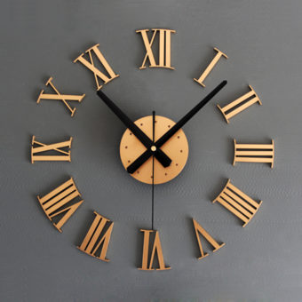 horloge bois chiffres romains