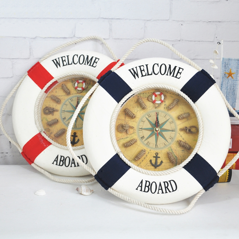 Bienvenue-Bord-Bou-e-de-Sauvetage-Horloge-Murale-M-diterran-e-Bois-Tissu-Salon-Horloges-Boutique-3.jpg