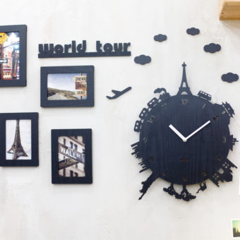 Creative World Tour Horloge Murale Salon Moderne Européenne De Mode Liste Muet Enfants de Chambre Individualité Horloge À Quartz