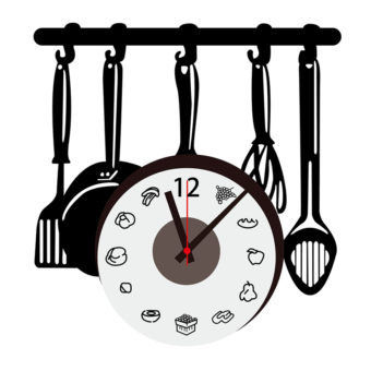horloge stikers cuisine