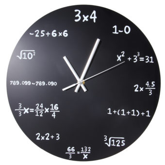 horloge mathématiques design 30 cm