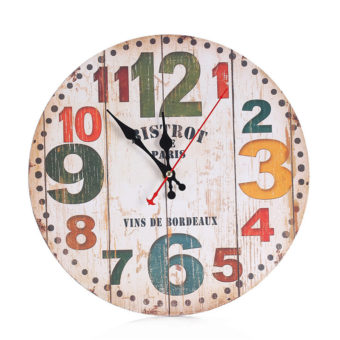 Horloge Style Vintage - Silencieuse (pas de tic tac) - Antique - Bois