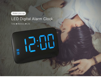 Réveil compact LED avec alarme
