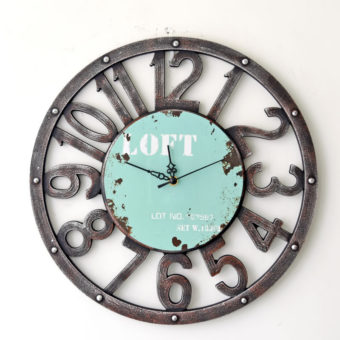 Nouveauté 16 Pouce Horloge Murale Évider Numérique Vintage Bois Mur Horloges Montres Romain Style Circulaire Surdimensionné Cadeaux Artisanat