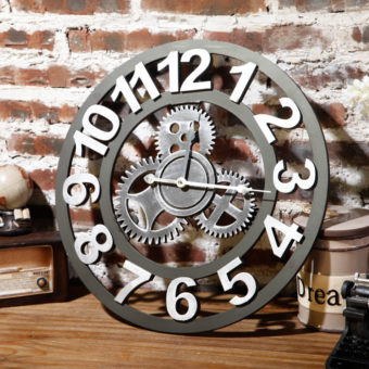 Pays d'amérique rétro Creative Industrielle Vitesse Du Vent Horloge thé boutique café salon décoration murale horloge murale