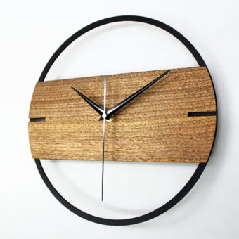 Théâtrale Style Horloge Murale Creative Nordique Montre Décor À La Maison En Bois 12"