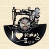 Horloge vinyl machine a coudre 'j'aime coudre'