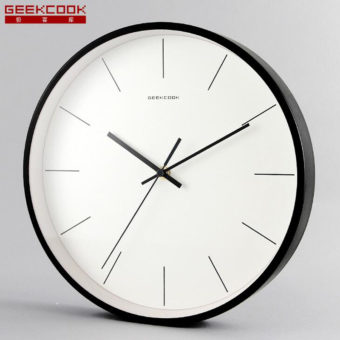 2017 Nouveau arrivent moderne mode 12 pouce grand mur de métal horloges silencieux non coutil quartz montre pour chambre salon