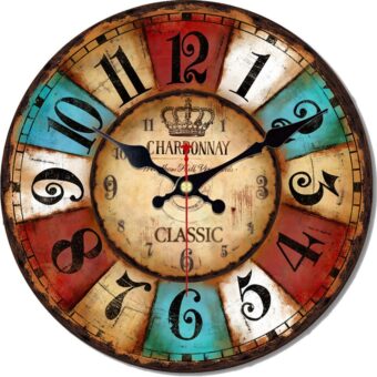 14 Inch Quartz Kitchen Wall Clock Cherry Cake Chocolate Icream Dessert Movement Wooden Wall Clock Home Shop Wall Decoration