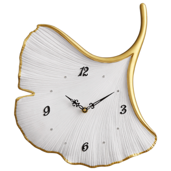 Modern Large Wall Clock 3d Gold Decoration Living Room Creative Leaf Luxury Clocks Wall Home Decor Horloge Murale Gift FZ113